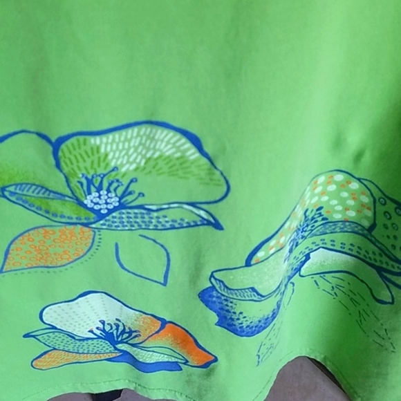 Desert Shores, Women's green lounging dress with Embroidery, Sz S - Picture 4 of 5